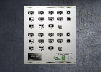 (image for) Belling Farmhouse 444444133 Compatible fascia sticker set x2.