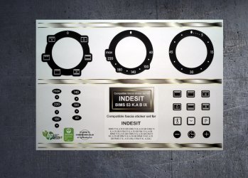 (image for) INDESIT BIMS 53 K.A B IX GB.BIG,FIM, compatible fascia stickers.