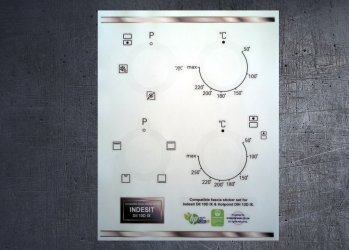(image for) Indesit DII 10D IX Compatible fascia sticker set.