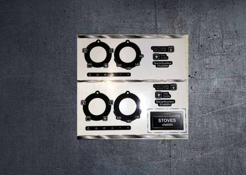 (image for) Stoves Newhome EFa600H compatible panel fascia sticker set. - Click Image to Close
