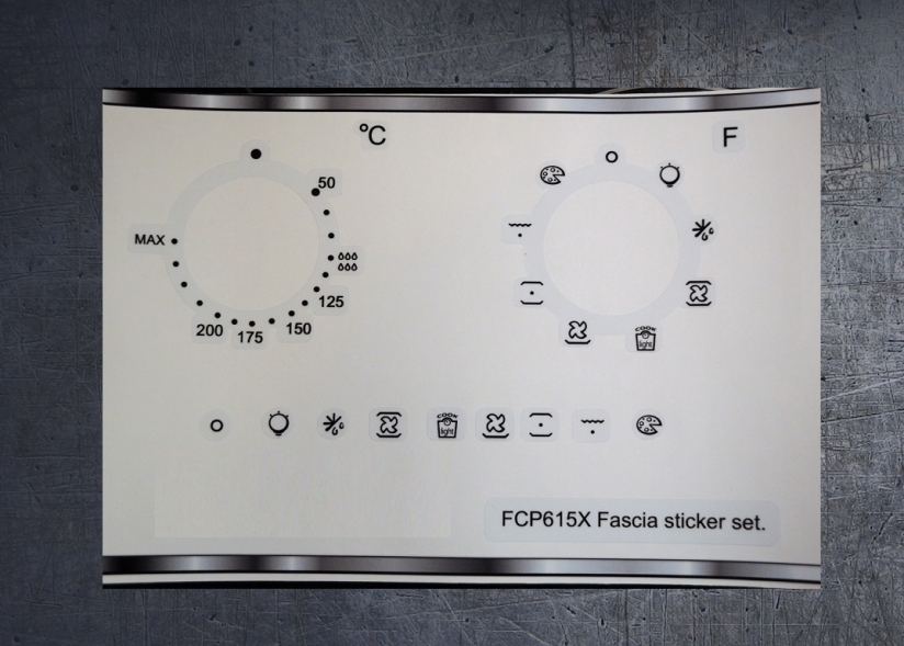 (image for) Candy FCP615X compatible fascia panel decal sticker set. - Click Image to Close
