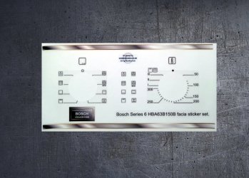 (image for) Bosch HBA63B150B compatible fascia sticker set.