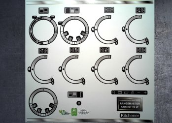 (image for) Rangemaster Kitchener 110 dual fuel compatible fascia stickers.