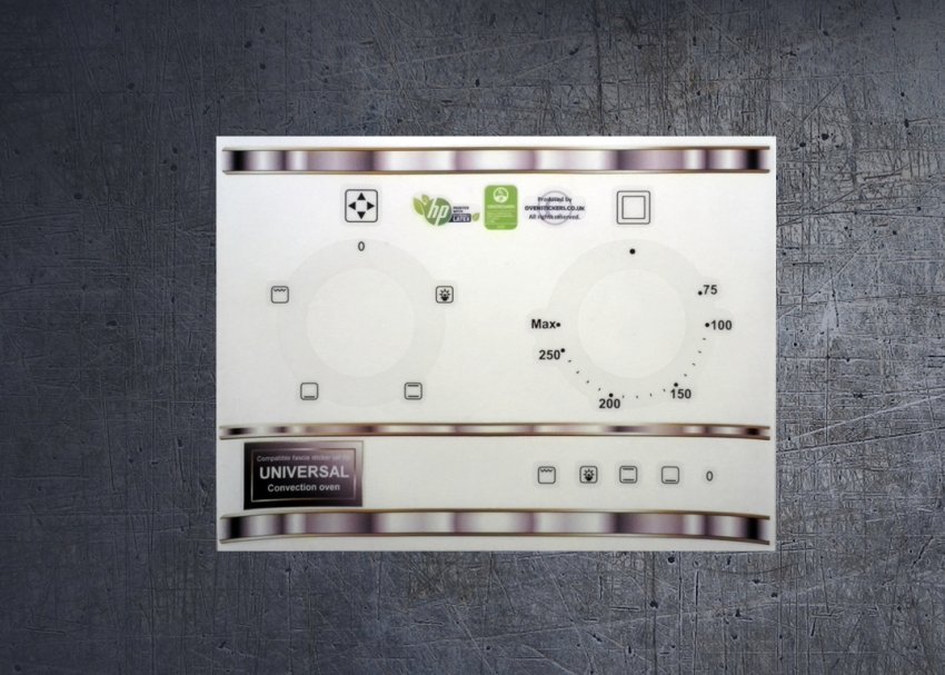 (image for) Universal convection oven stickers. - Click Image to Close